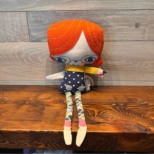 Crate & Barrel The Land of Nod 18” Redhead Doll‎ Pencil Scarf HTF